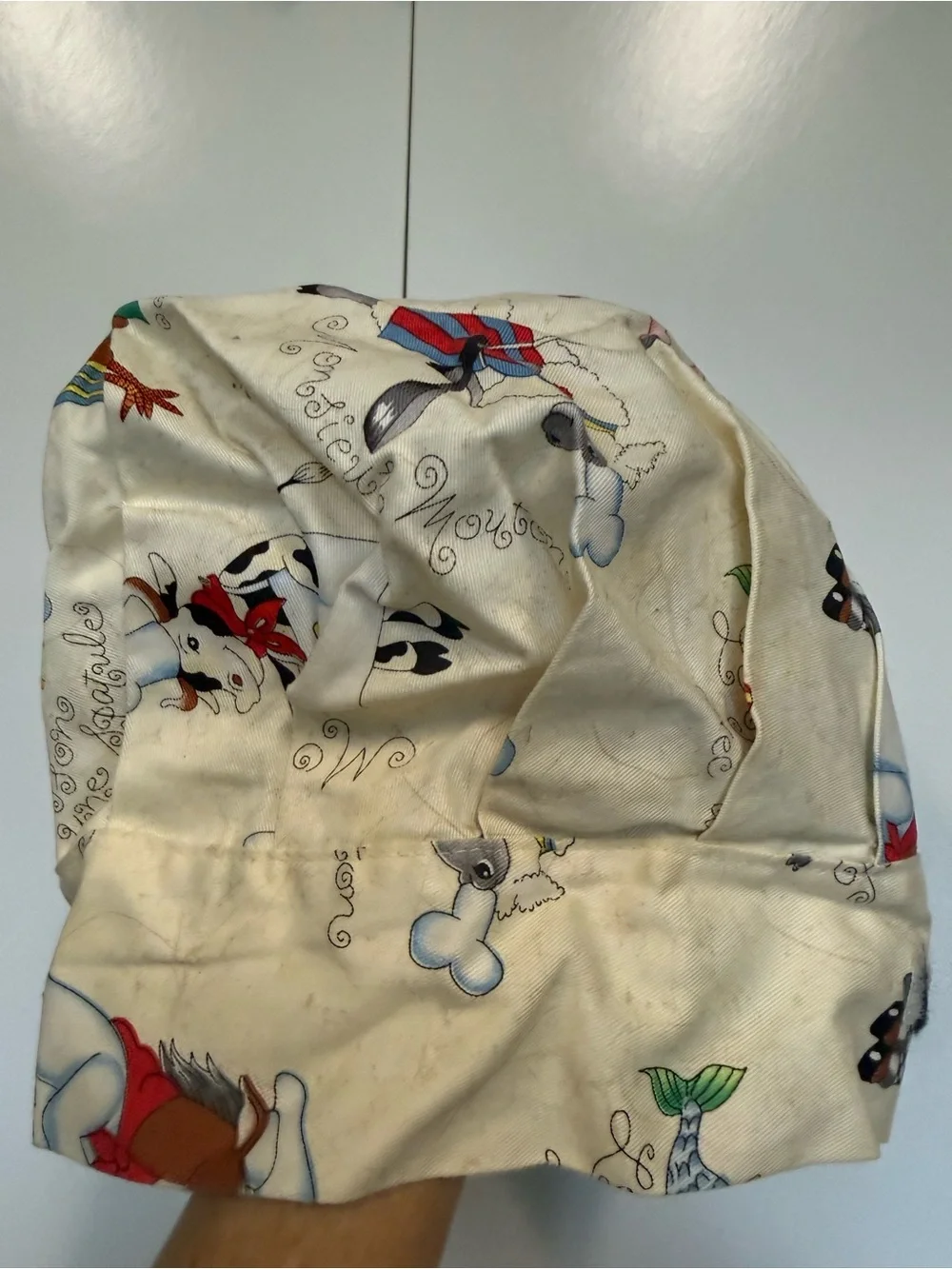 Kids chef hat with cow and fish - dress up, career day, Halloween